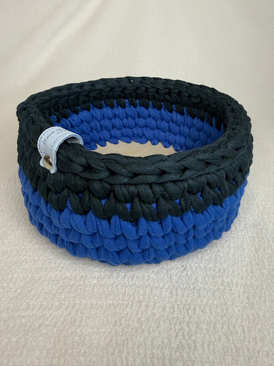 Kvačkana košarica maxi z lesenim dnom